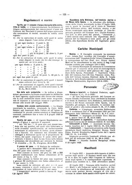 Il Comune della Spezia atti e statistiche