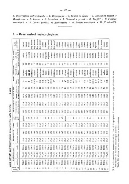 Il Comune della Spezia atti e statistiche