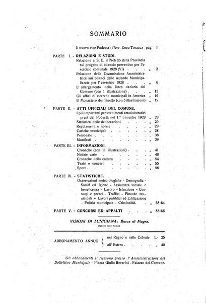 Il Comune della Spezia atti e statistiche