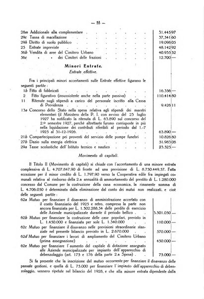 Il Comune della Spezia atti e statistiche