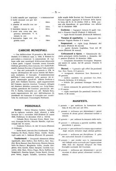 Il Comune della Spezia atti e statistiche