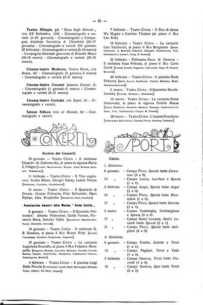 Il Comune della Spezia atti e statistiche