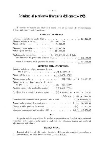 Il Comune della Spezia atti e statistiche