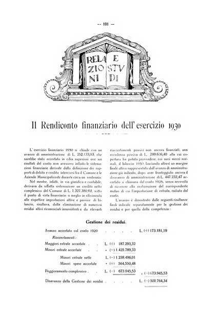 Il Comune della Spezia atti e statistiche