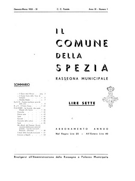 Il Comune della Spezia atti e statistiche