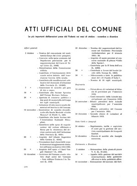 Il Comune della Spezia atti e statistiche