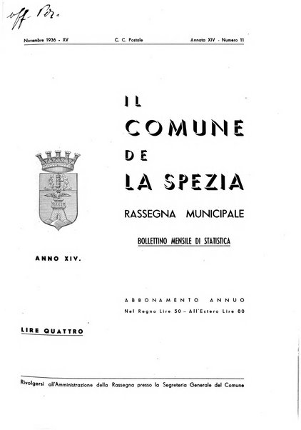 Il Comune della Spezia atti e statistiche