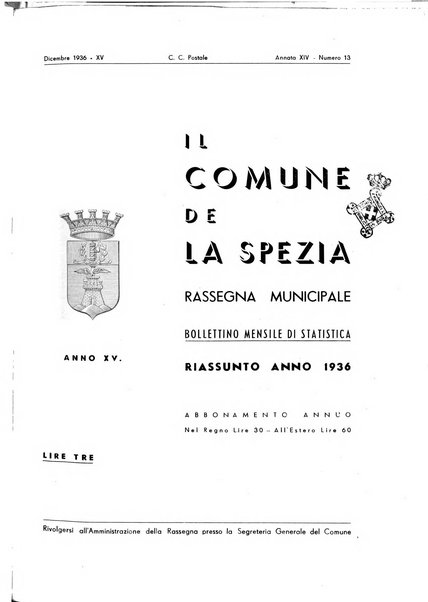 Il Comune della Spezia atti e statistiche