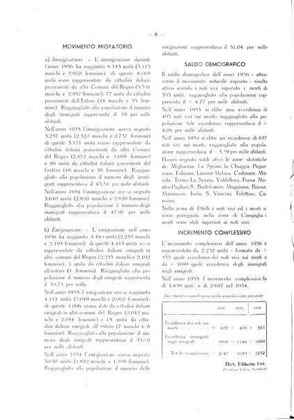 Il Comune della Spezia atti e statistiche