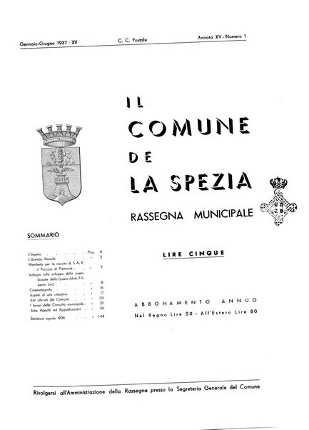 Il Comune della Spezia atti e statistiche