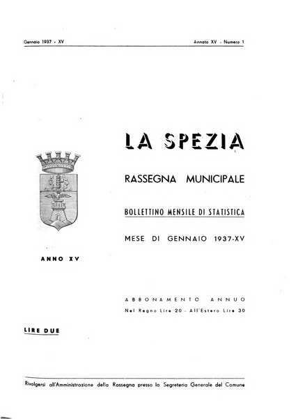 Il Comune della Spezia atti e statistiche