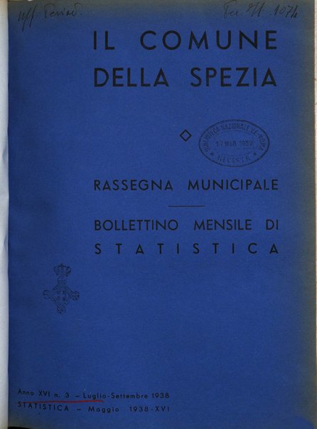 Il Comune della Spezia atti e statistiche