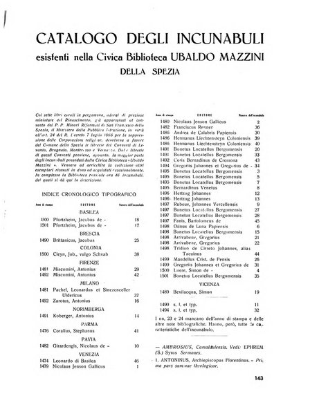 Il Comune della Spezia atti e statistiche