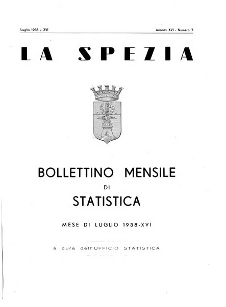 Il Comune della Spezia atti e statistiche