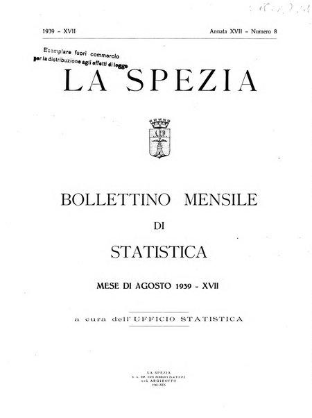 Il Comune della Spezia atti e statistiche