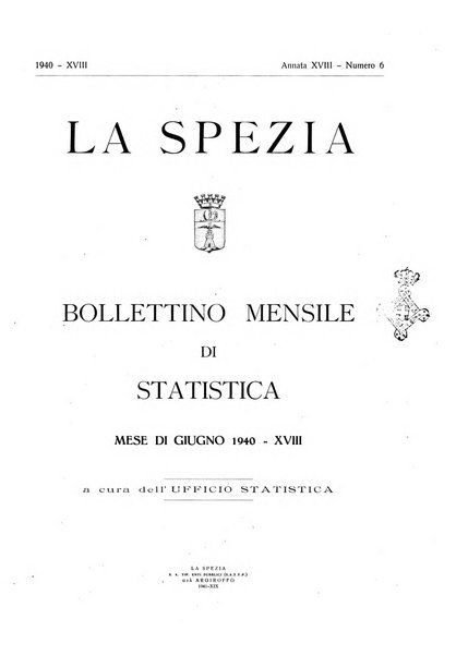 Il Comune della Spezia atti e statistiche