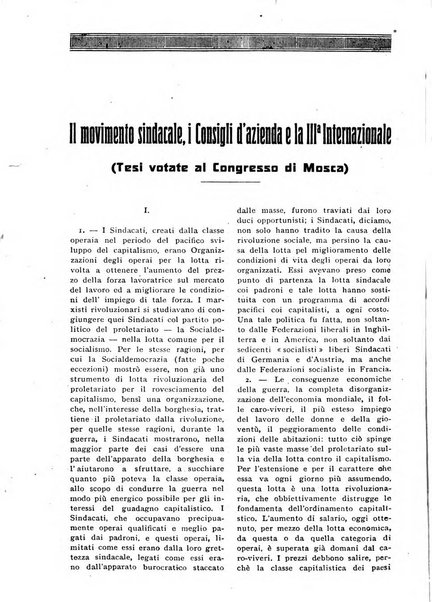 Comunismo rivista della Terza internazionale