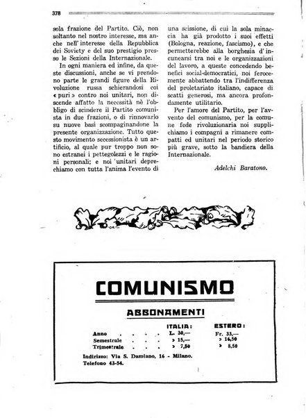 Comunismo rivista della Terza internazionale