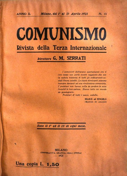 Comunismo rivista della Terza internazionale