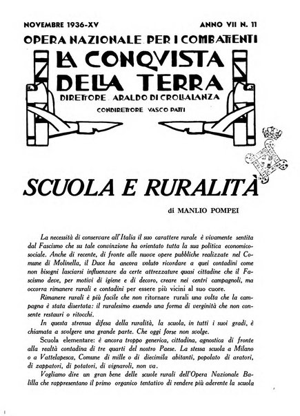 La conquista della terra rassegna dell'Opera nazionale per i combattenti