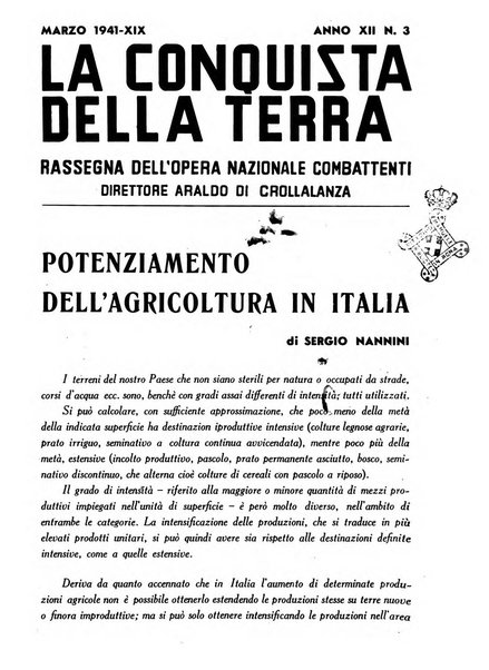 La conquista della terra rassegna dell'Opera nazionale per i combattenti