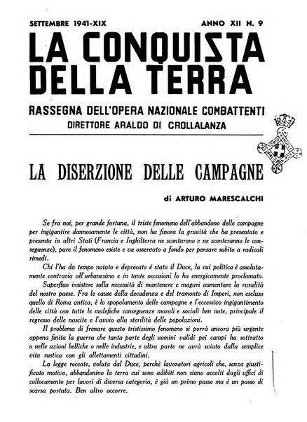 La conquista della terra rassegna dell'Opera nazionale per i combattenti