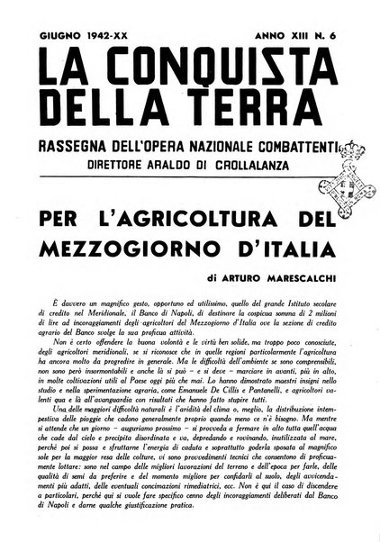 La conquista della terra rassegna dell'Opera nazionale per i combattenti