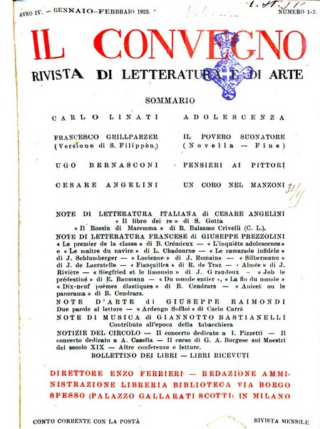 Il convegno rivista di letteratura e di tutte le arti