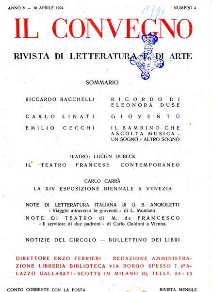 Il convegno rivista di letteratura e di tutte le arti