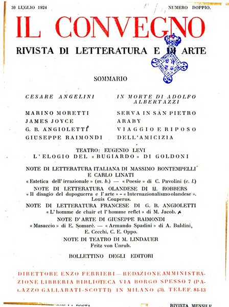 Il convegno rivista di letteratura e di tutte le arti