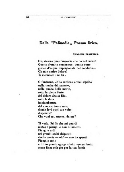 Il convegno rivista di letteratura e di tutte le arti