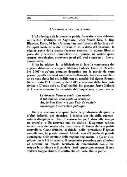 Il convegno rivista di letteratura e di tutte le arti