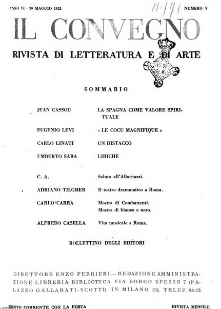 Il convegno rivista di letteratura e di tutte le arti