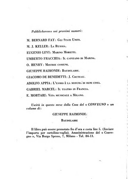 Il convegno rivista di letteratura e di tutte le arti