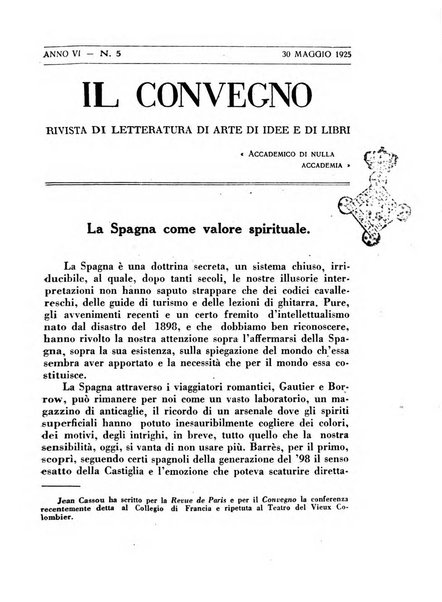 Il convegno rivista di letteratura e di tutte le arti