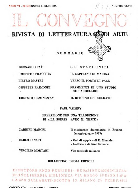 Il convegno rivista di letteratura e di tutte le arti