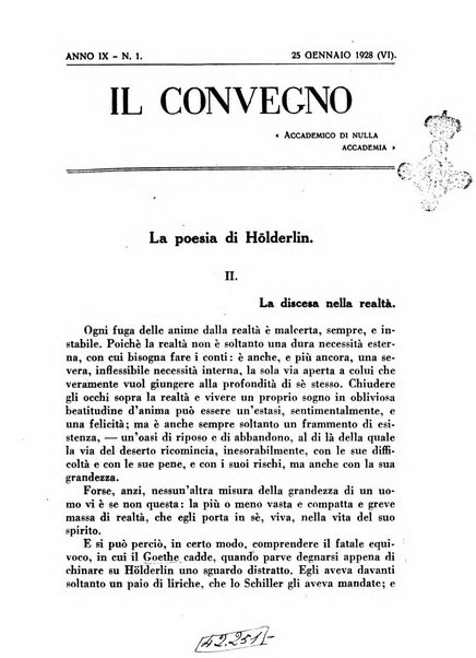 Il convegno rivista di letteratura e di tutte le arti