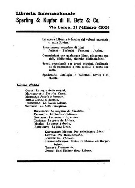 Il convegno rivista di letteratura e di tutte le arti