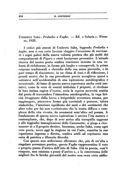 Il convegno rivista di letteratura e di tutte le arti