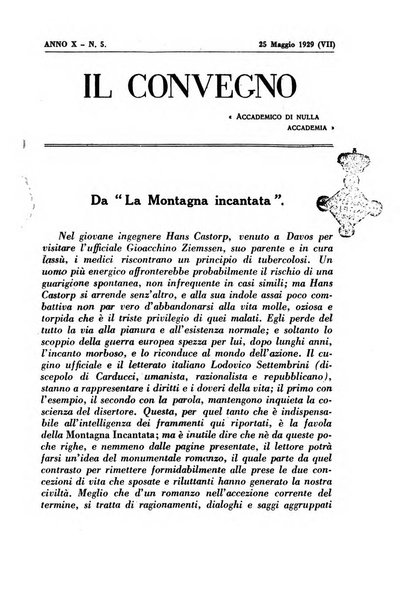 Il convegno rivista di letteratura e di tutte le arti