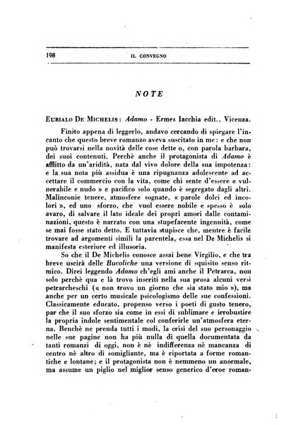 Il convegno rivista di letteratura e di tutte le arti