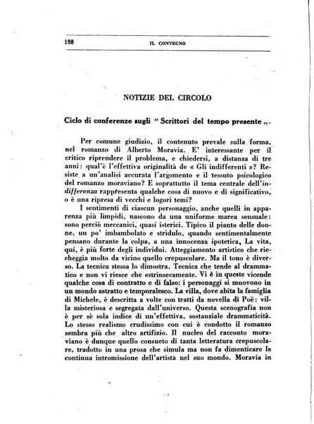 Il convegno rivista di letteratura e di tutte le arti