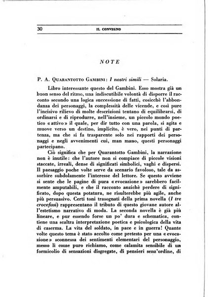 Il convegno rivista di letteratura e di tutte le arti