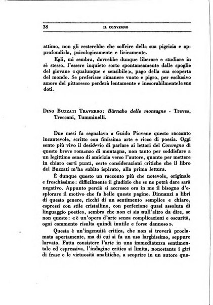 Il convegno rivista di letteratura e di tutte le arti