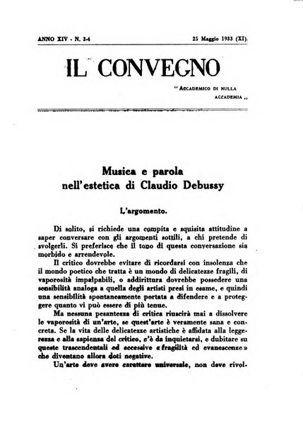 Il convegno rivista di letteratura e di tutte le arti