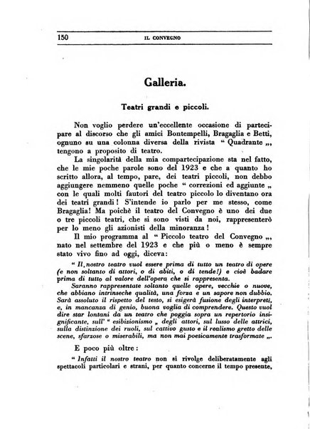 Il convegno rivista di letteratura e di tutte le arti