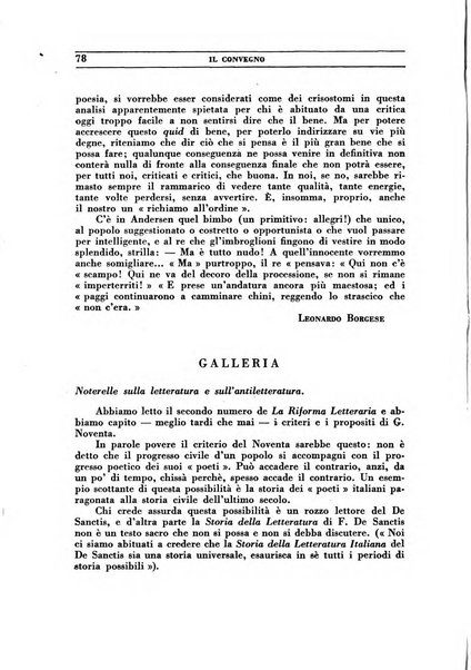 Il convegno rivista di letteratura e di tutte le arti