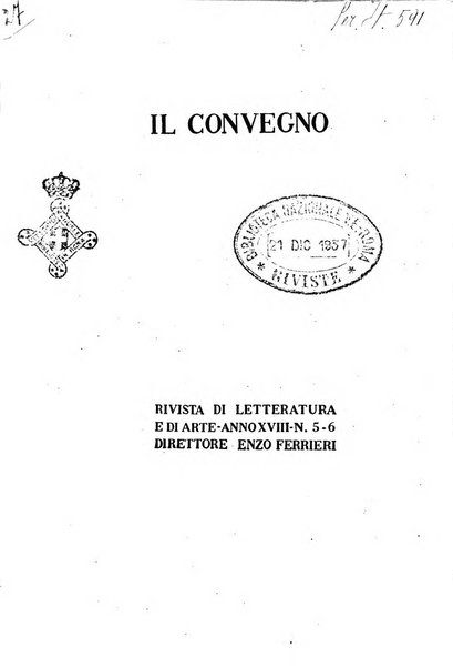 Il convegno rivista di letteratura e di tutte le arti