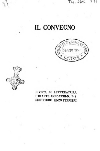 Il convegno rivista di letteratura e di tutte le arti