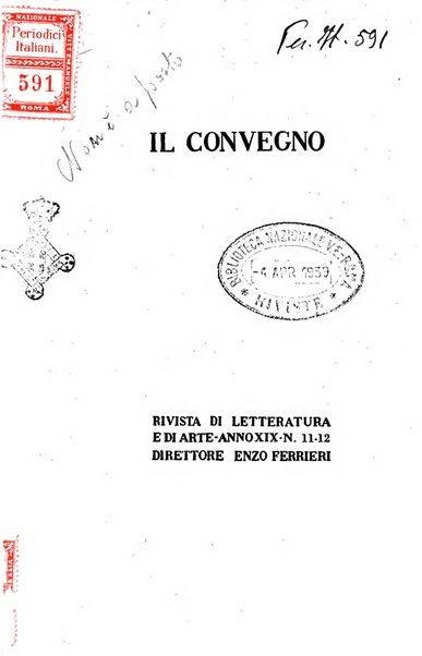 Il convegno rivista di letteratura e di tutte le arti